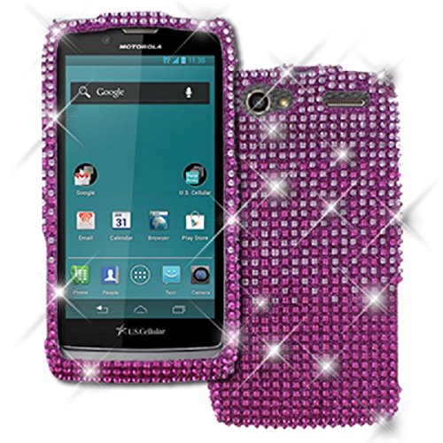 Motorola Electrify 2 Case, Empire Hot Pink Fade Diamante Bling Case for Motorola Electrify 2