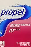 Gatorade Propel Powder Sticks Raspberry Lemonade, 10 - .1 oz Packets, (Pack of 6)