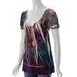 Mineral Brand Sublimation Print Peasant Top