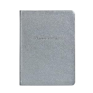 7" Metallic Leather Desk Address Book