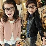 フェイクレザー ジャケット アウター 子供用 PU コート 上着 子供服 ライダース 女の子 ガール 子ども キッズ ジュニア ダンス発表会 ブラック ピンク 150 ピンク