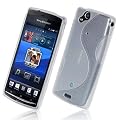 Custodia ORIGINALE Trasparente "Le S" Premium di MUZZANO per SONY ERICSSON XPERIA ARC S + 3 UltraClear Pellicole proteggi-schermo per SONY ERICSSON XPERIA ARC S