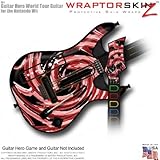 Alecias Swirl 02 Red Skin fits Band Hero, Guitar Hero 5 & World Tour Guitar ....