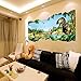 ZOOARTS Jurassic World Dinosaur Scroll Wall Decals Sticker for Kids' Room Decor