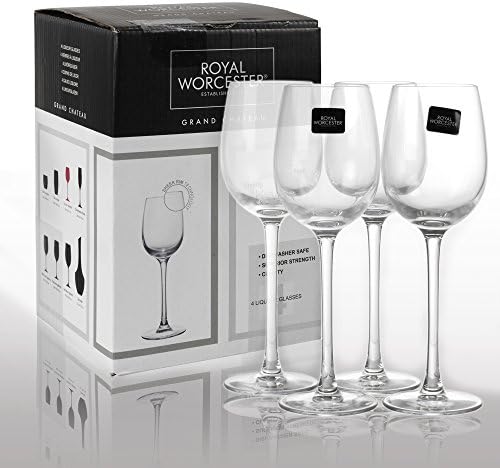 Royal Worcester Set Of 4 Liqueur Glasses