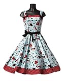 Hell Bunny 50's Dress Dixie Blue - Size 8-20