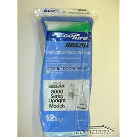 Riccar 8000 Series & Simplicity 7000 (Type B) Antimicrobial Vacuum Cleaner Bags, 12 Pack