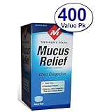 Member's Mark - Mucus Relief, Guaifenesin 400 mg, Expectorant, 400 Tablets (Compare to Mucinex)
