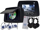 (2) NEW 7 LCD Headrest Car Monitors DVD Player USB SD