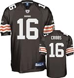 Joshua Cribbs Jersey: Reebok Authentic Brown #16 Cleveland Browns Jersey - 52
