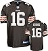 Joshua Cribbs Jersey: Reebok Authentic Brown #16 Cleveland Browns Jersey - 52