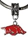 University of Arkansas Razorbacks UA Charm Fits Most Large Hole Bead Bracelets