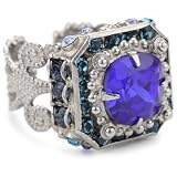 Sorrelli Electric Blue Crystal Adjustable Silv
