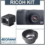 Ricoh GR Digital II Deluxe Kit with GT-1 40mm Wide Conversion Lens & GV-2 Mini External Viewfinder & GH-1 Hood / Adapter