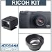 Ricoh GR Digital II Deluxe Kit with GT-1 40mm Wide Conversion Lens & GV-2 Mini External Viewfinder & GH-1 Hood / Adapter