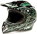 Typhoon Adult ATV MX Helmet Goggles Gloves Gear Combo Matte Green w/Black (XL)