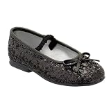 Toddler Girls' Circo Leandra Glitter Ballet Flats - Black