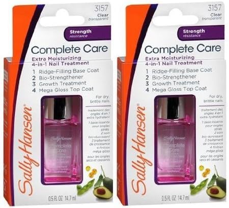 Sally Hansen Complete Care Extra Moisturizing 4-in-1 Nail Treatment STRENGTH Clear 3157 (PACK OF 2 BOTTLES)