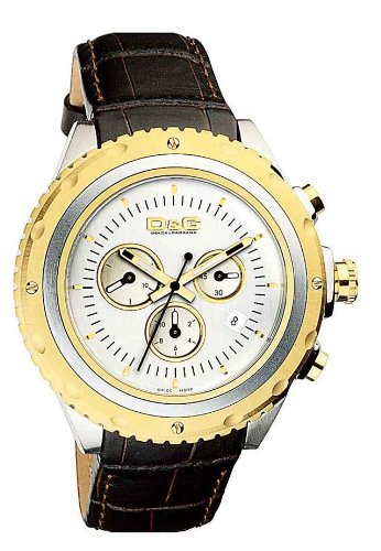 Dolce Gabbana DG Sir Limited Edition Gold Tone Chronograph Leather Band Watch DW0368 Dolce Gabbana DG Sir Limited Edition Gold Tone Chronograph Leather Band Watch DW0368