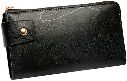 Fashion Zip Men's Soft Leather Business Card Evening Clutch Bag