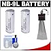 (2) Power2000 NB-9L Rechargeable Batteries with Spudz + Cleaning Kit for Canon PowerShot SD4500 IS, ELPH 510 HS, ELPH 520 HS & ELPH 530 HS Digital Camera