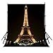 LYLYCTY 5Ã—7ft Lights up The Night Paris Eiffel Tower Photography Backdrop Photo Studio Background Props wall-251