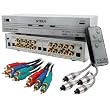 Nyrius HD Ready Component Video Source Selector Switch (SW201) with Bonus 4 Pack of 6 Foot Component Video Cables (RGBCAB6E) & Bonus 4 Pack of 6 Foot Toslink to Toslink Fiber Optic Digital Audio Cables (TOSCAB6E)