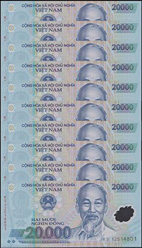 Vietnam 20,000 Dong X 10 PCS, Vietnamese, VND, Currency