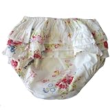 from Powell Craft Powell Craft White mixed Floral Print Babies Frilly Knickers / Bloomers - To fit age 0-12 months approx.