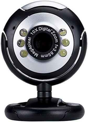 GR Business USB 6 LED 12.0 Megapixel USB PC Webcam Web Camera + Night Vision + Mic / Microphone for MSN ICQ AIM Skype Net Meeting