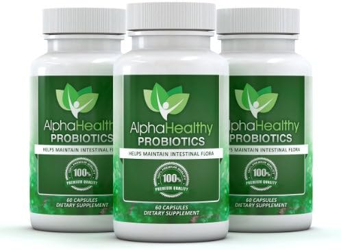 Probiotics - *#1 Rated* Custom All Natural Formula Ensures Optimal Health For Women, Men & Kids! - Improve Your Immune System, Energy, Colon Health, Digestion And Help Weight Loss - Scientifically Formulated To Ensure Quality With Acidophilus, Billions Of Live Cultures & Intestinal Flora In Every Serving - AlphaHealthy Probiotic Pills Come With A LifeTime Guarantee! - ***Experience An Improvement In Health Or Get 200% Of Your Money Back!***