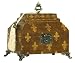 Sterling Home 89-2702 Wood Footed Brooch Box with Fleur de Lis Pattern, 9-1/2-Inch Long by 7-3/4-Inch Tall
