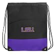 LSU Tigers Backpack Bag Drawstring Purple LSU Draw String Cinch Back Pack - For Boys Girls Students or Adults