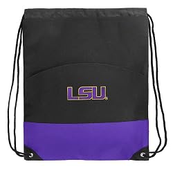 LSU Tigers Drawstring Bag Backpack Purple LSU Draw String Cinch Back Pack - For Boys Girls Students or Adults