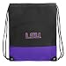 LSU Tigers Backpack Bag Drawstring Purple LSU Draw String Cinch Back Pack - For Boys Girls Students or Adults