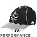 adidas Sacramento Kings Black-Gray Official On Court Performance Flex Fit Hat