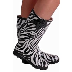 Ladies Wellington Boots Zebra Style