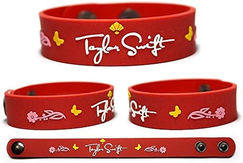 TAYLOR SWIFT Rubber Bracelet Wristband Fearless Speak Now Red Tour (1 Pc)