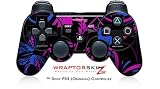 Sony PS3 Controller Skin - Twisted Garden Hot Pink and Blue