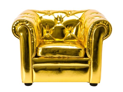Present Time PT Mini Chair Little Chester Shiny Gold Pu
