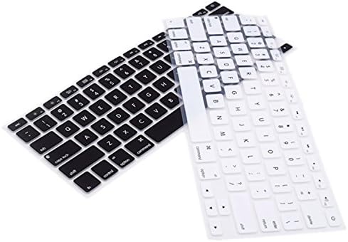 Keyboard Cover, 2 Pack Keyboard Skin for Macbook, CreativeEI Keyboard Cover,Skin Silicone Rubber Skin for Macbook Pro 13" 15" 17"(Black and White)