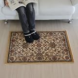 なかね家具 ベルギー製玄関マット kas073 クラシックデザインマット ベージュ 60×90