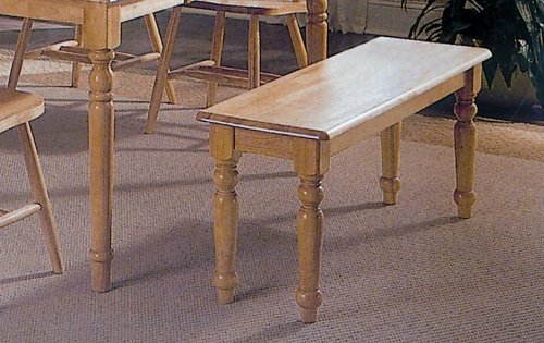 New Natural finish solid wood dining bench chair