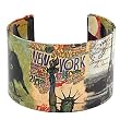 Travel Theme New York Wide Cuff Bracelet Fashion Jewelry