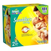 Pampers Swaddlers, Size 2 (12-18 Lbs), Economy Plus Pack, 184 Swaddlers