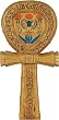 Ankh Gold and Color Wall Relief