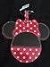 Disney Minnie Mouse Head Red and White Dress Luggage Tag