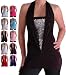 Bella Slinky Stretch Glitzer Nackenhalter Fashion Top Schwarz, Grösse: Medium / Large