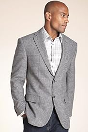 Wool Blend 2 Button House Check Jacket