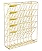 Superbpag Hanging Wall File Organizer, 5 Slot Wire Metal Wall Mounted Document Holder for Office Home, Gold